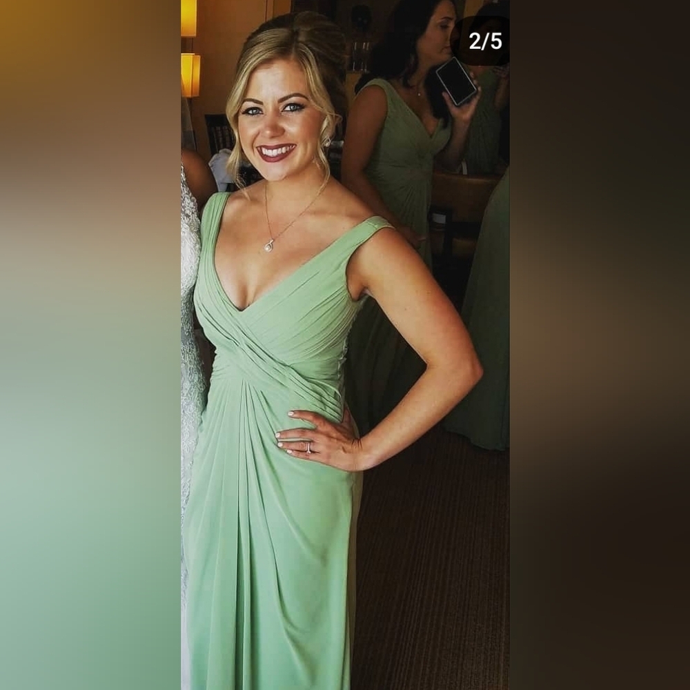 BARI JAY bridesmaids dress, sage green, size small